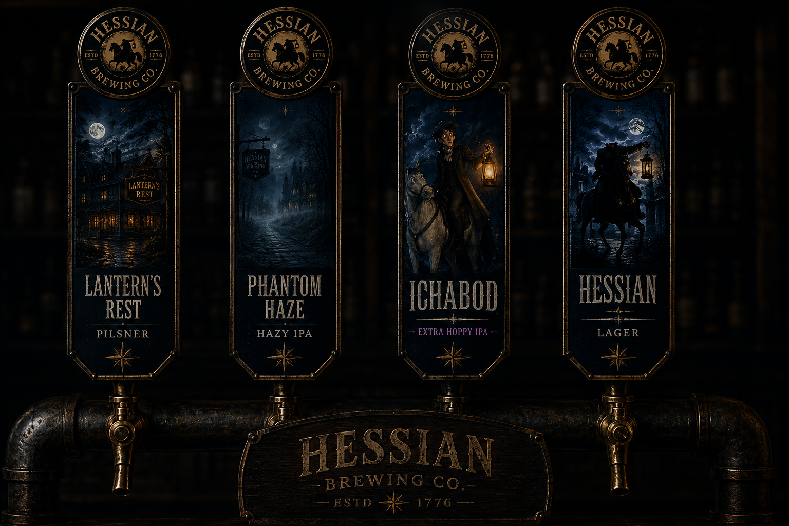 Hessian Brewing tap handles